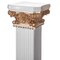 Decorative Fiberglass White and Gold Plinth Roman Style Column Ionic Piller Pedestal Vase Stand for Wedding or Party, Living Room, or Dining Room Decor - Photography Props - Sculpture Display - Greek-inspired Luxury Decor Piece with Ornate Gold Accen